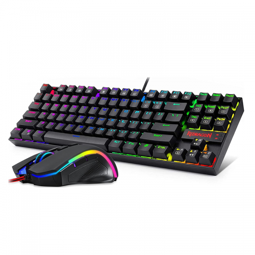 Redragon K552 Tenkeyless Wired Mechanical Gaming Keyboard and Mouse Combo - Black | K552-RGB-BA